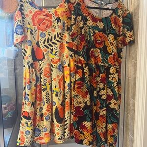 Two adorable retro cut dresses pin up girl vibes!